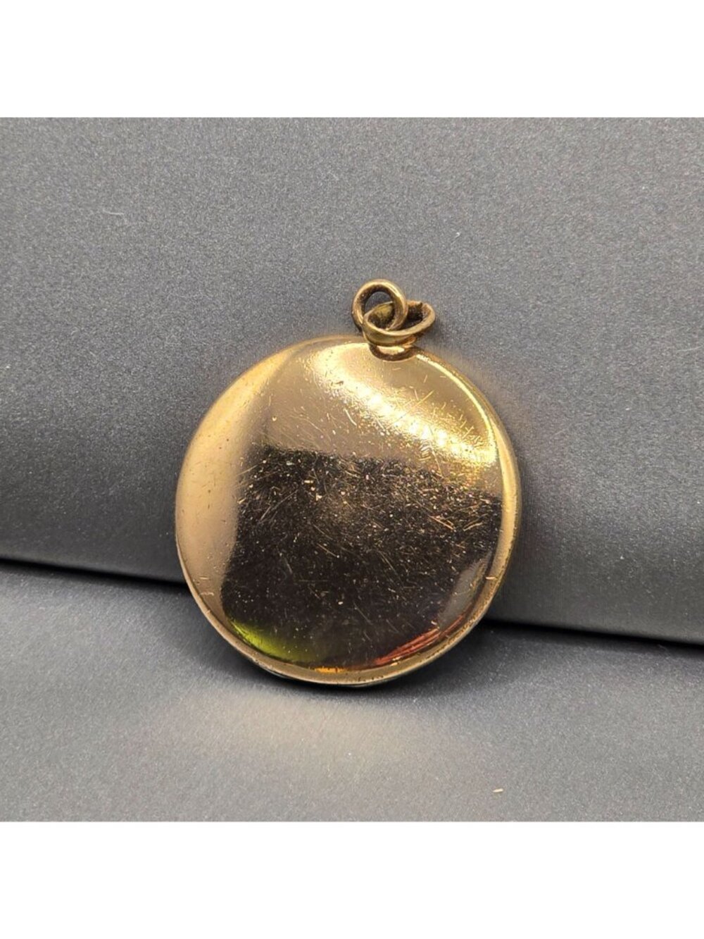 Antique CH Allen & Co Gold Filled Edwardian Locket Paste Pinwheel Starburst READ - Picture 3 of 13